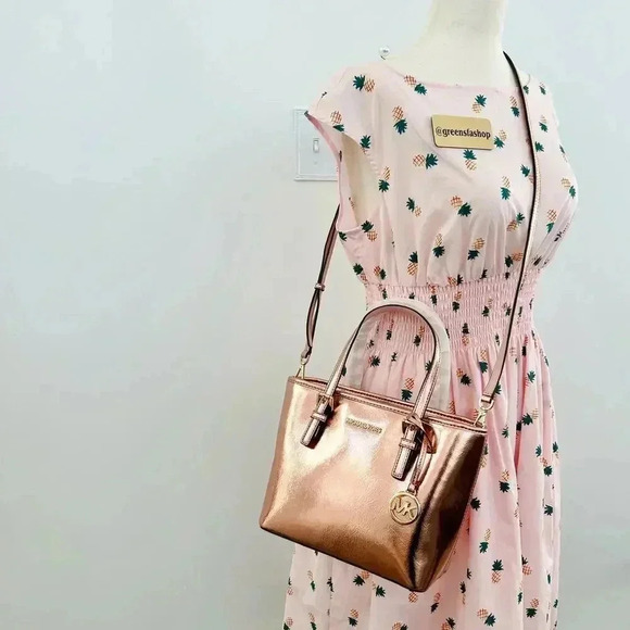 Michael Kors XS Jet Set Travel Carryall Top Zip Tote Primrose - Picture 11 of 11